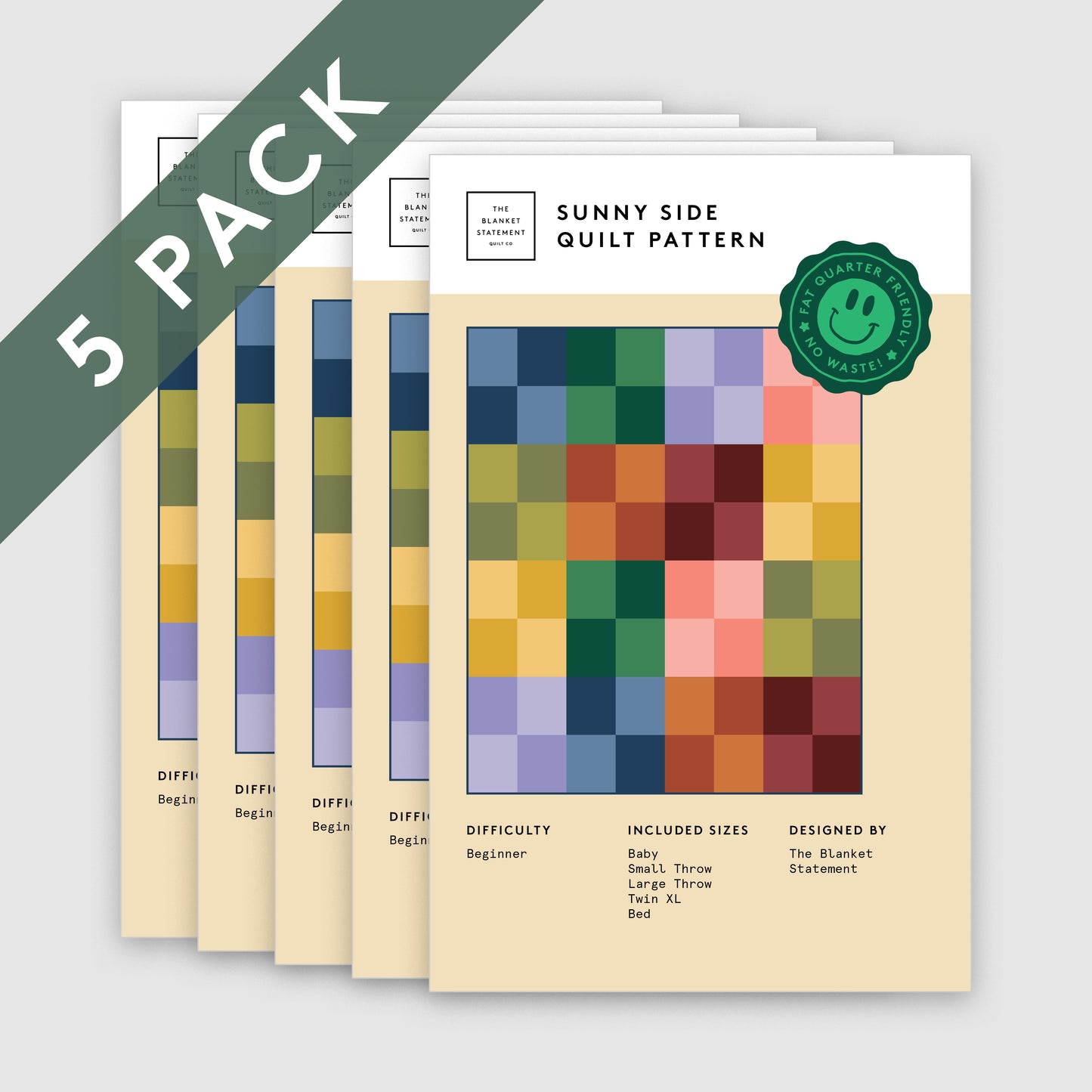 Sunny Side Paper Pattern - Pack of 5