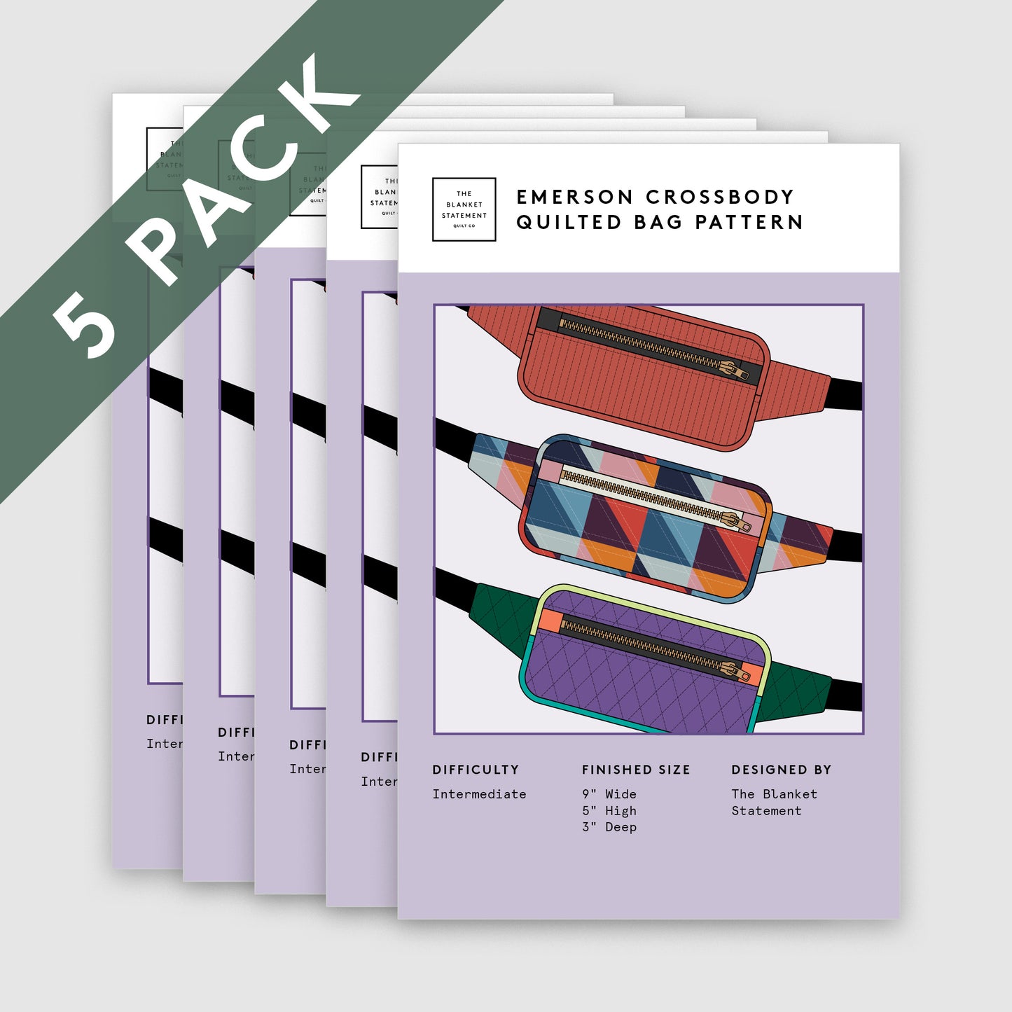 Emerson Crossbody Paper Pattern - Pack of 5