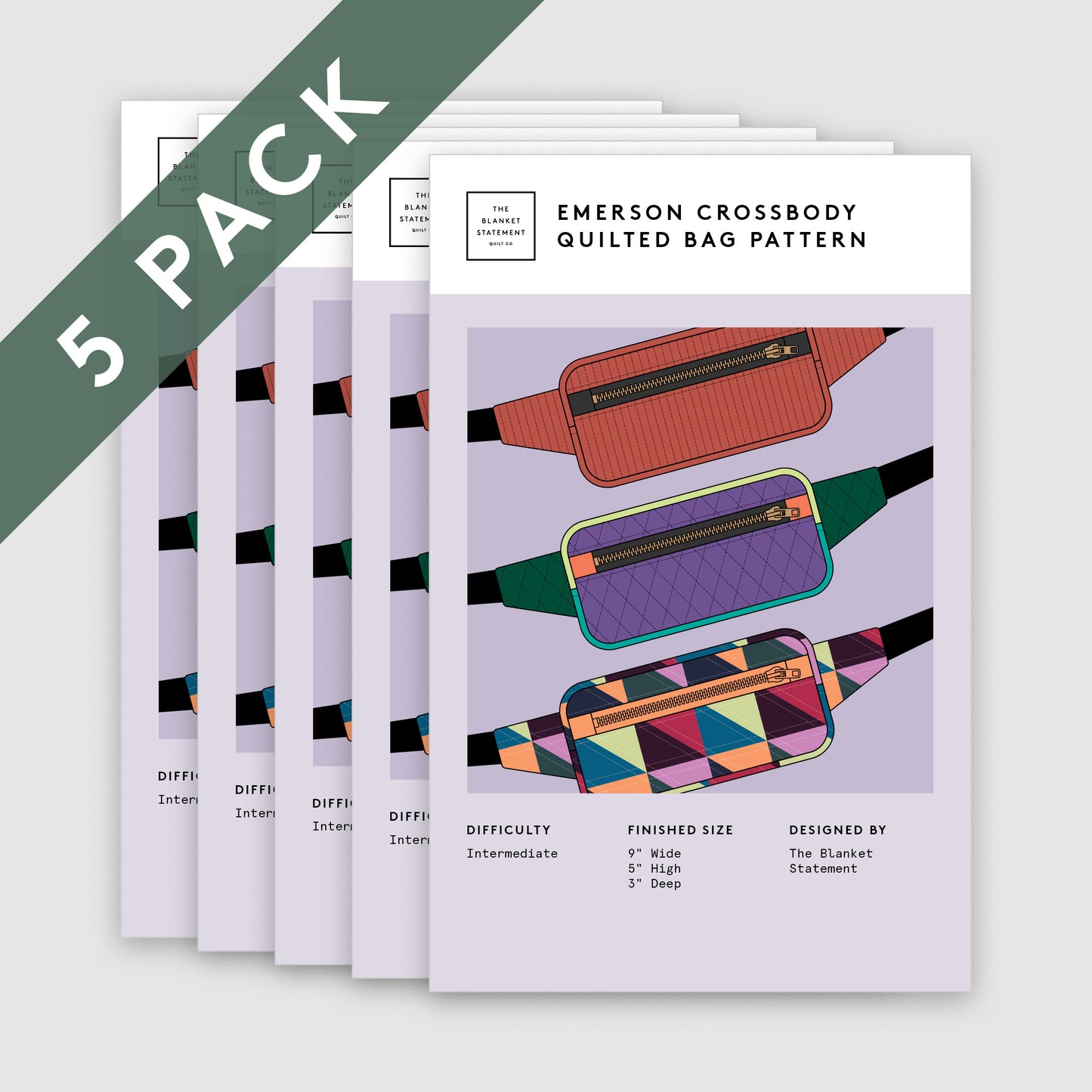 Emerson Crossbody Paper Pattern - Pack of 5
