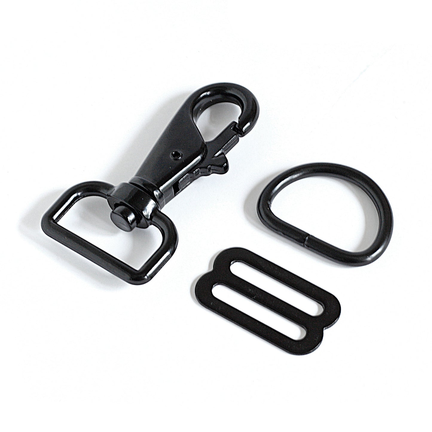 Metal Swivel Clip & Tri-Glide (Black or Nickel)