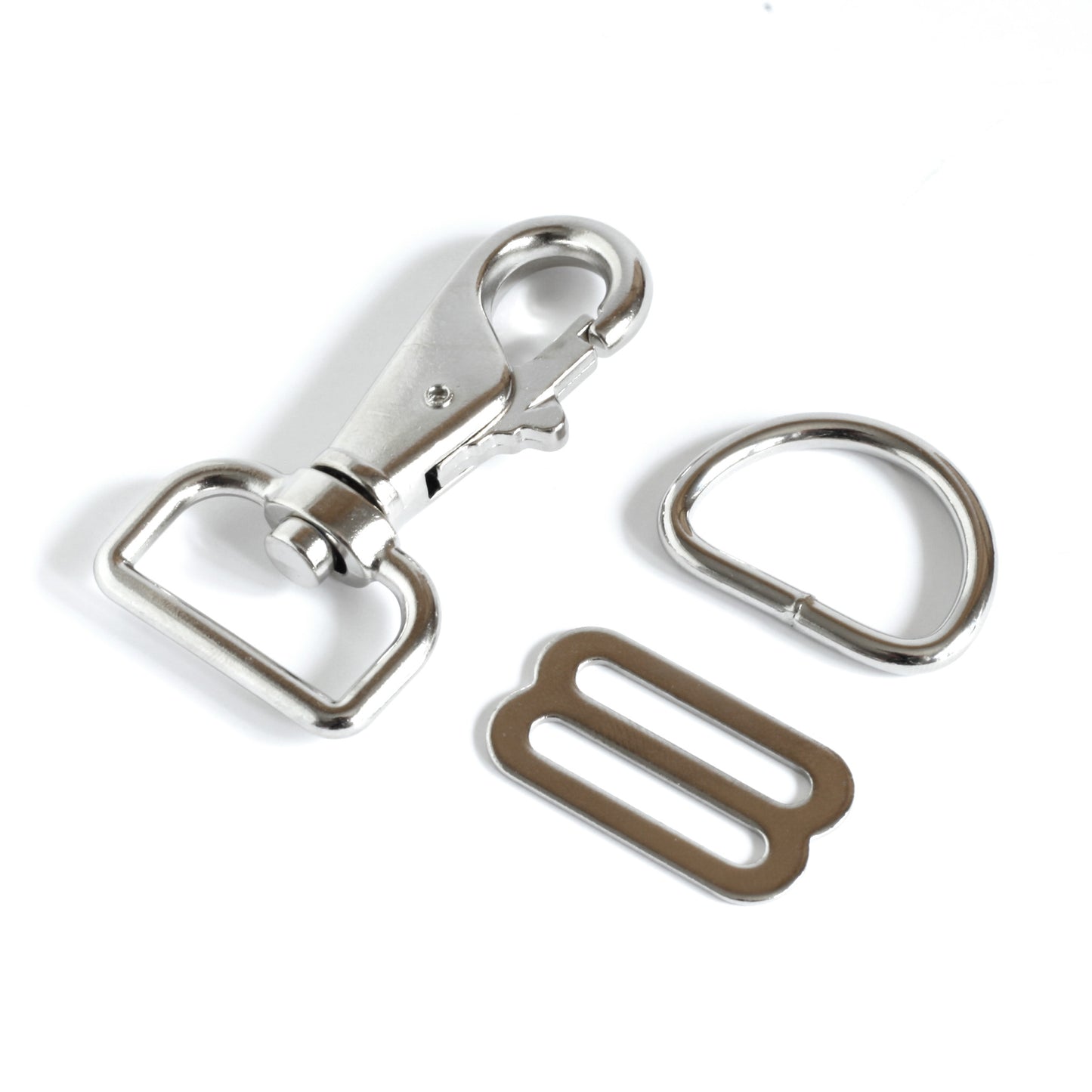 Metal Swivel Clip & Tri-Glide (Black or Nickel)