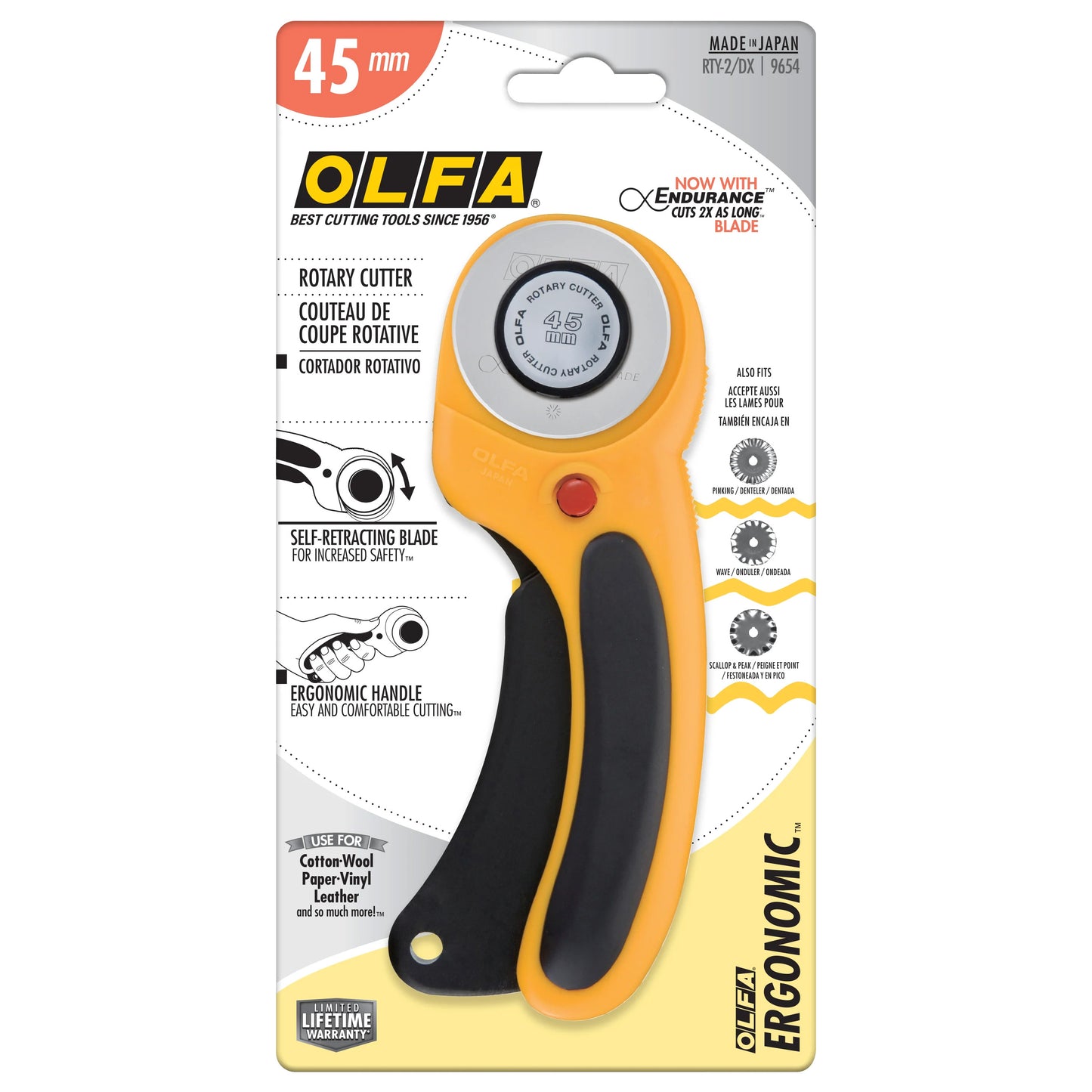 OLFA Ergonomic Rotary Cutter - 45mm