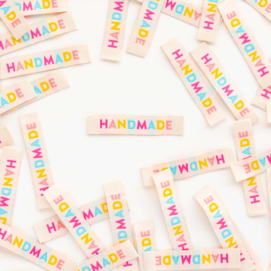 Sarah Hearts Woven Labels - Colorful Handmade