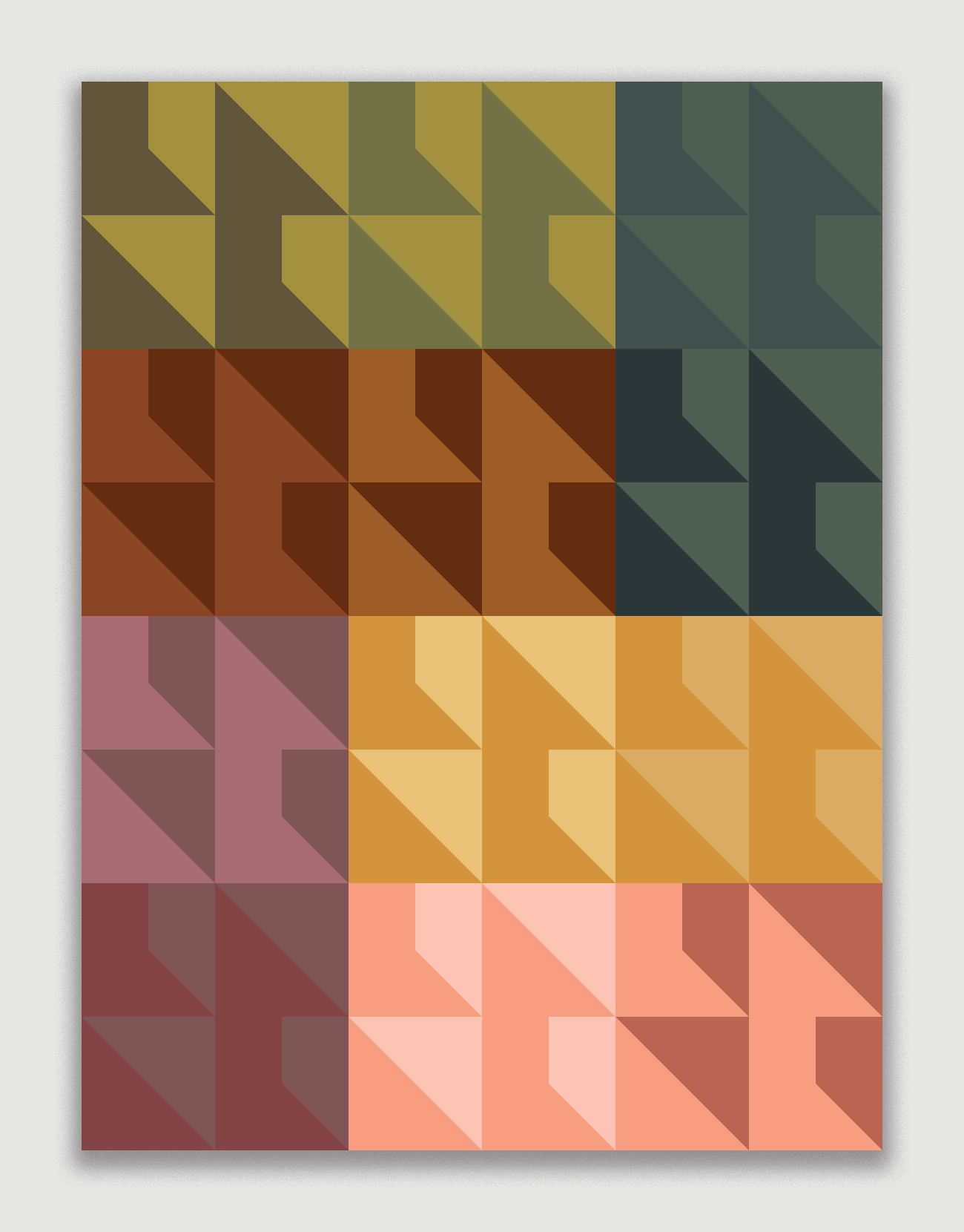 Rockwood Paper Pattern - Pack of 5