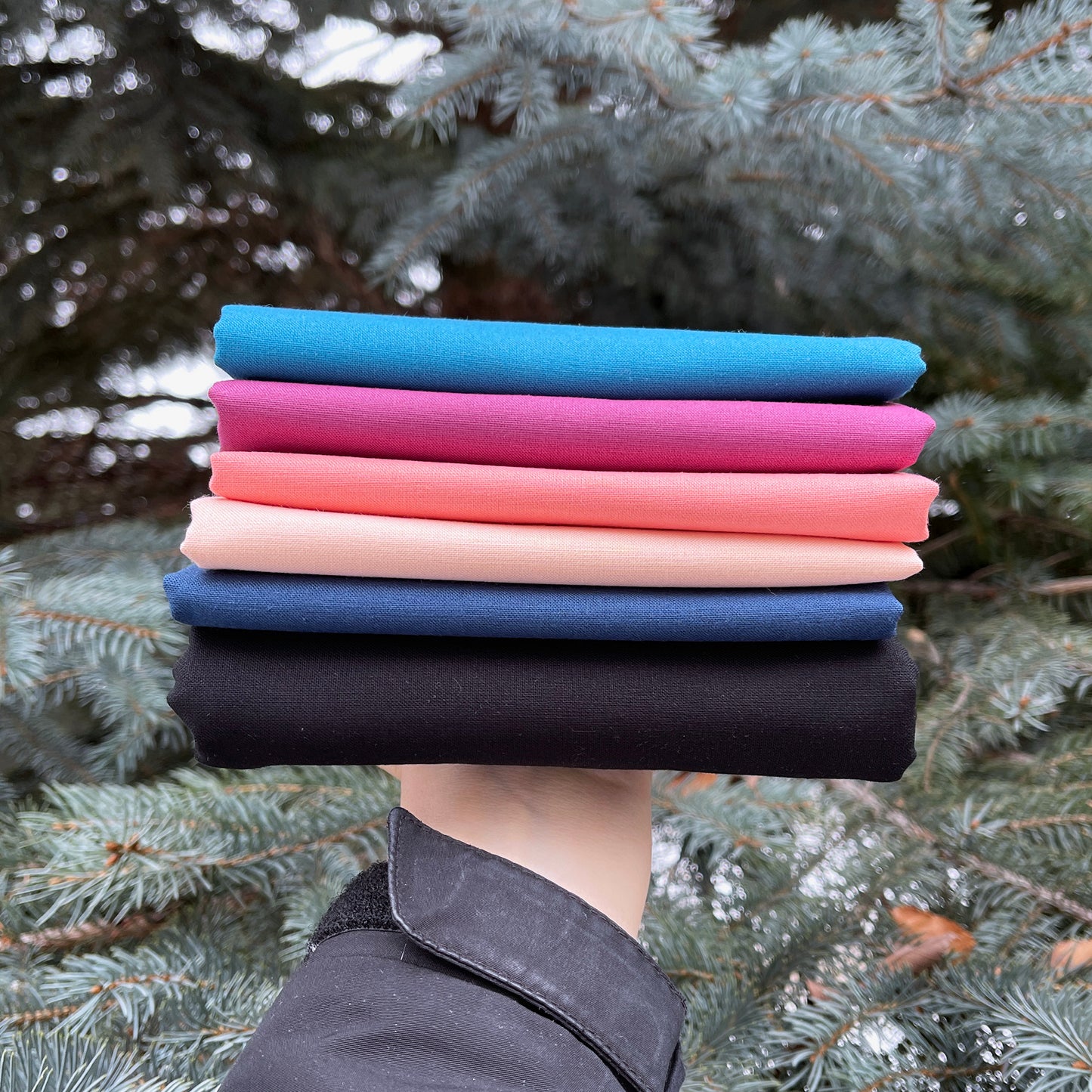 Home Street Fabric Bundle (Blues & Peaches)