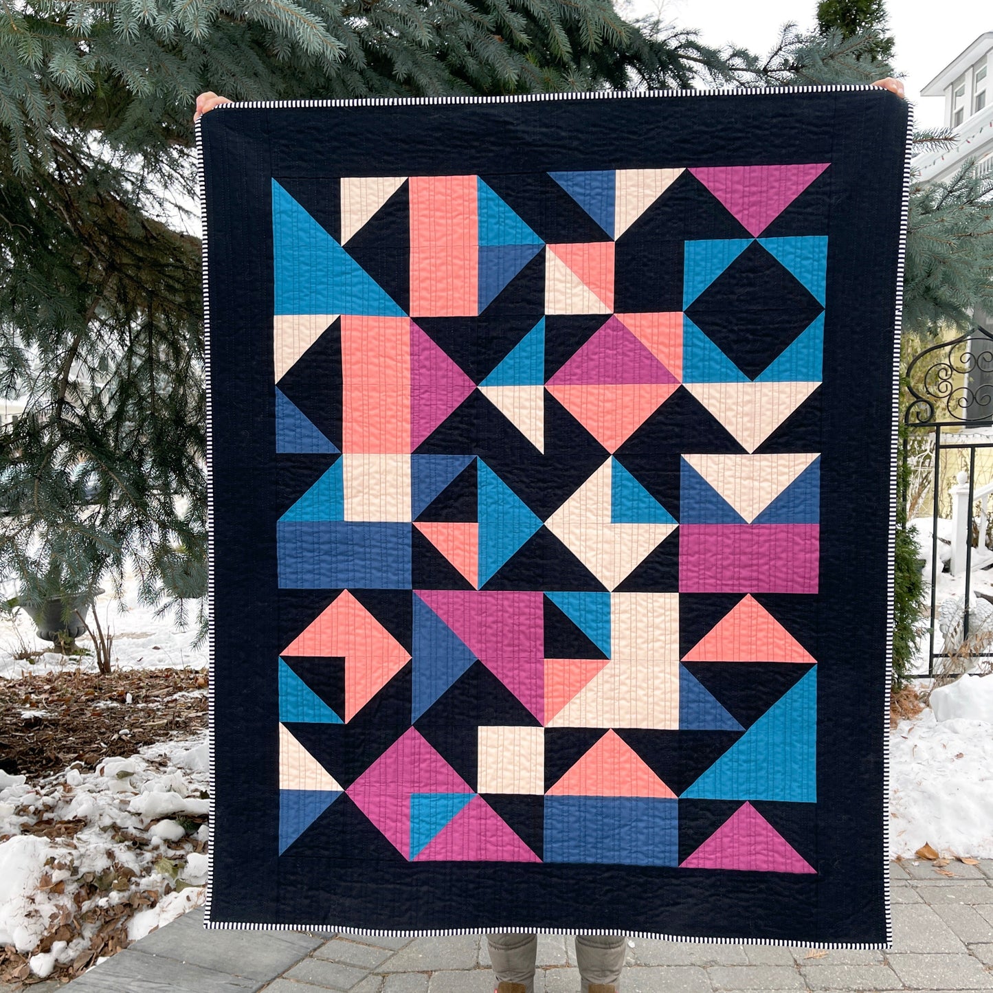 Home Street Fabric Bundle (Blues & Peaches)