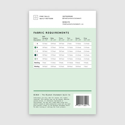 Pine Falls Paper Pattern