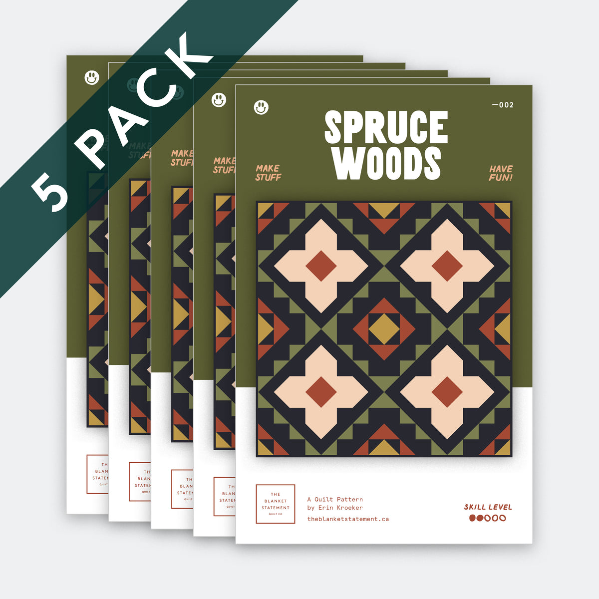 Spruce Woods Paper Pattern - Pack of 5