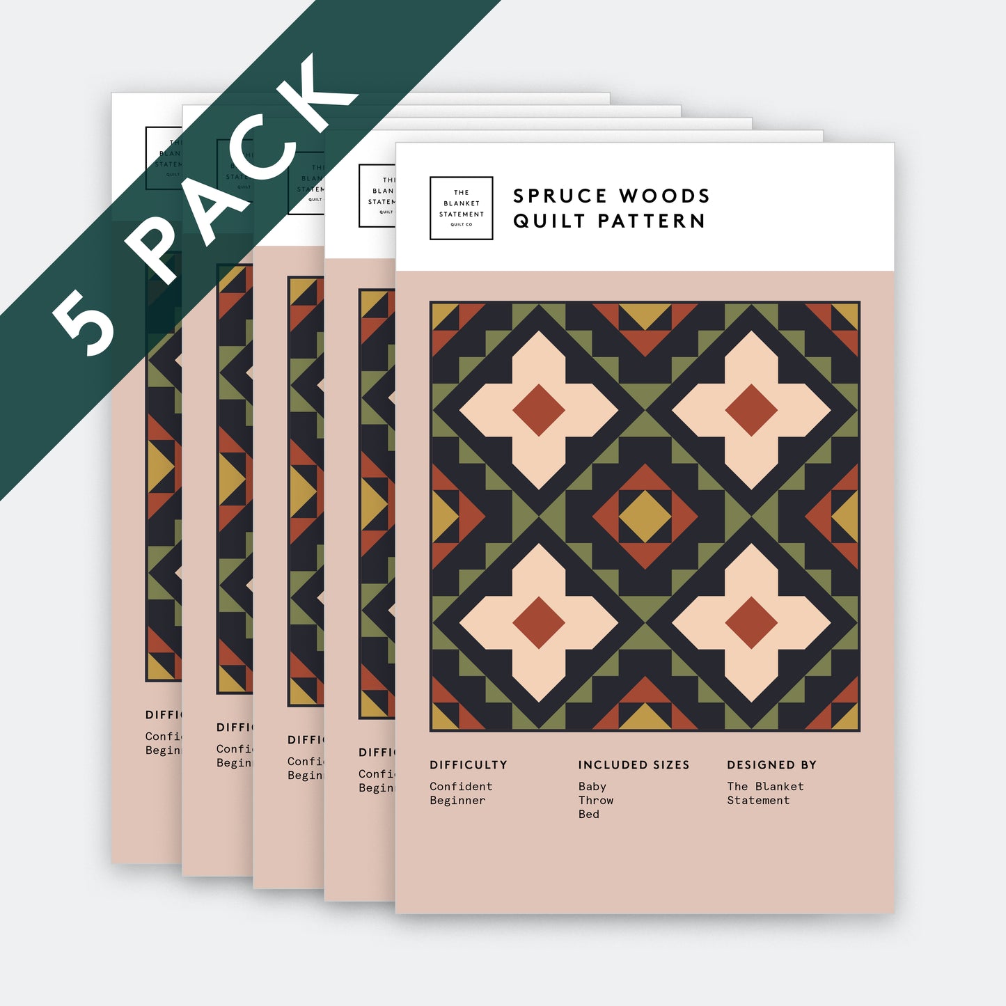 Spruce Woods Paper Pattern - Pack of 5