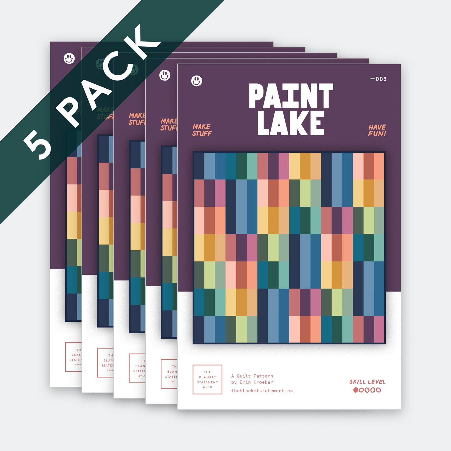 Paint Lake Paper Pattern - Pack of 5
