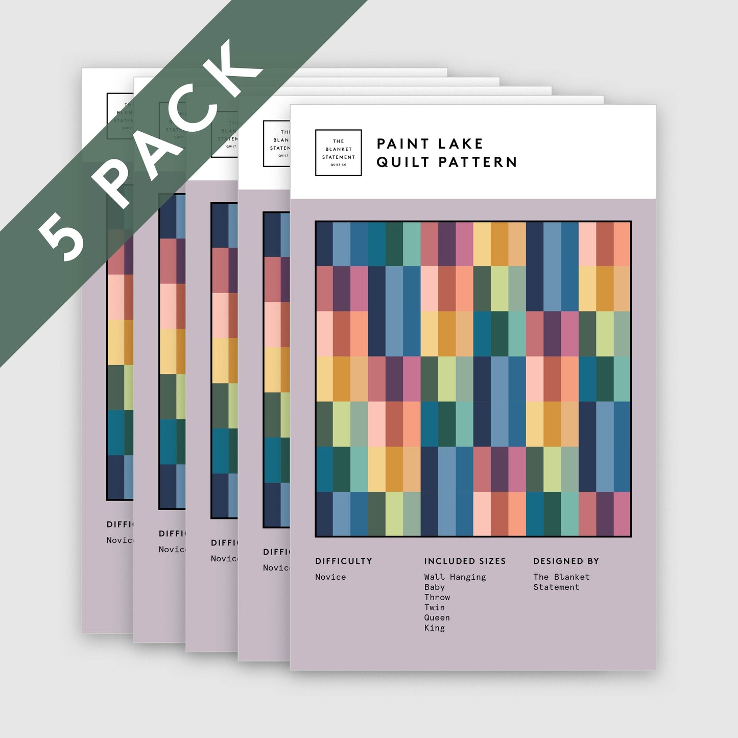 Paint Lake Paper Pattern - Pack of 5