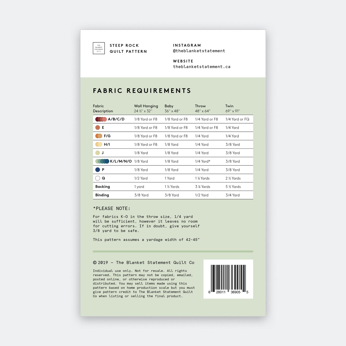 Steep Rock Paper Pattern