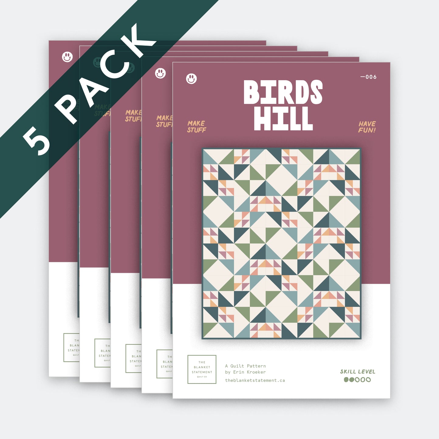 Birds Hill Paper Pattern - Pack of 5