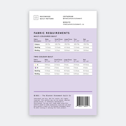 Rockwood Paper Pattern