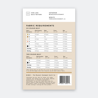 Star Lake Paper Pattern