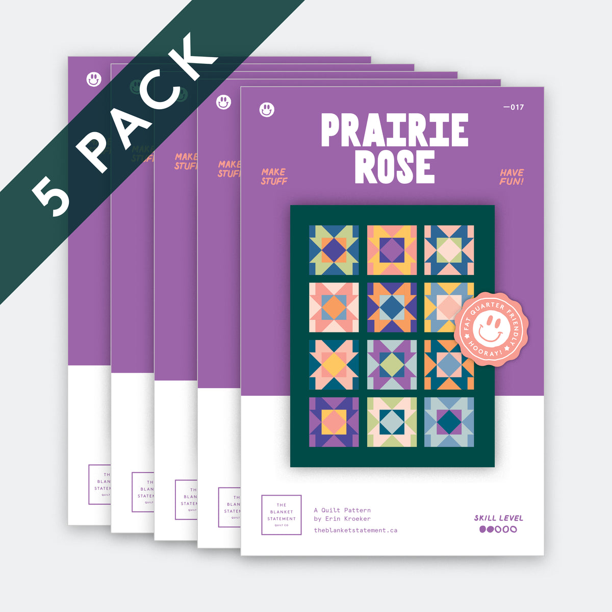 Prairie Rose Paper Pattern - Pack of 5