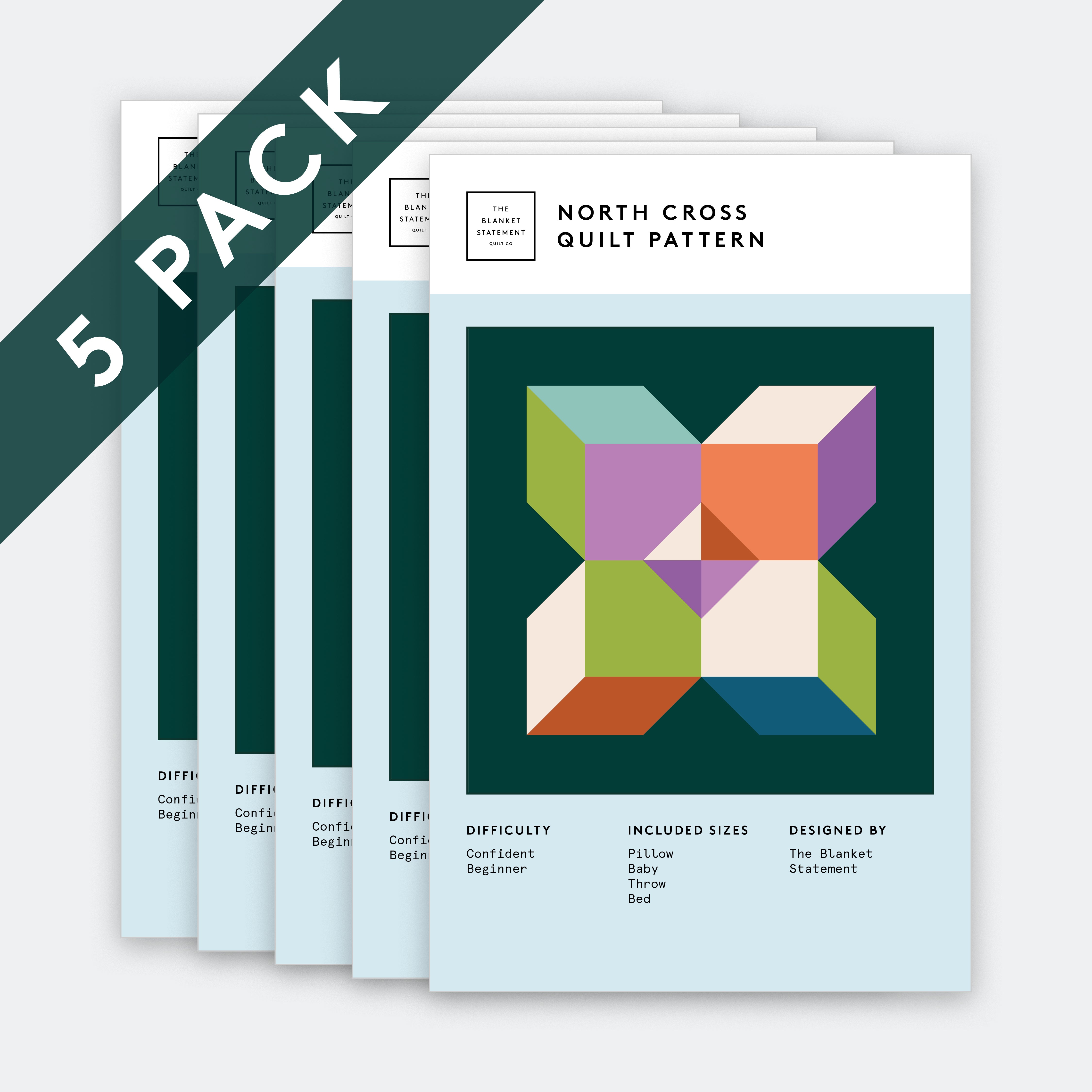 North Cross Paper Pattern - Pack of 5 – The Blanket Statement