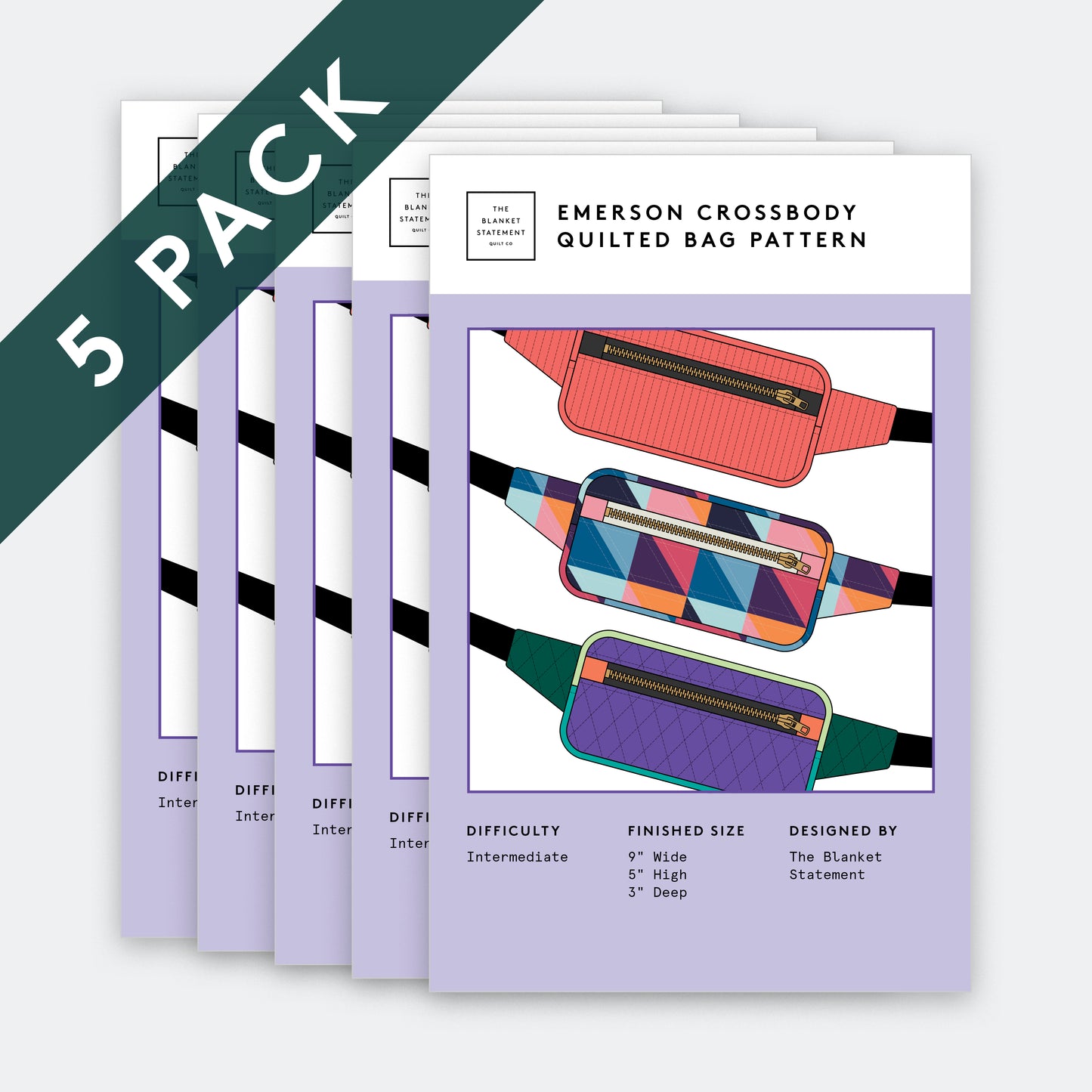 Emerson Crossbody Paper Pattern - Pack of 5