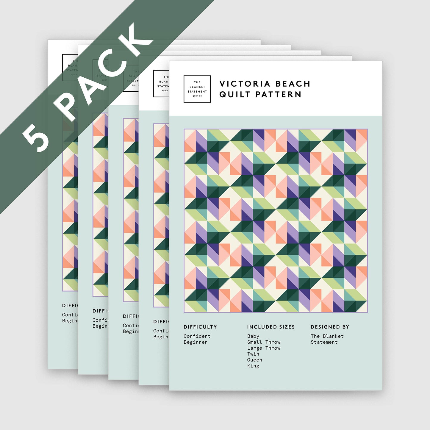 Victoria Beach Paper Pattern - Pack of 5