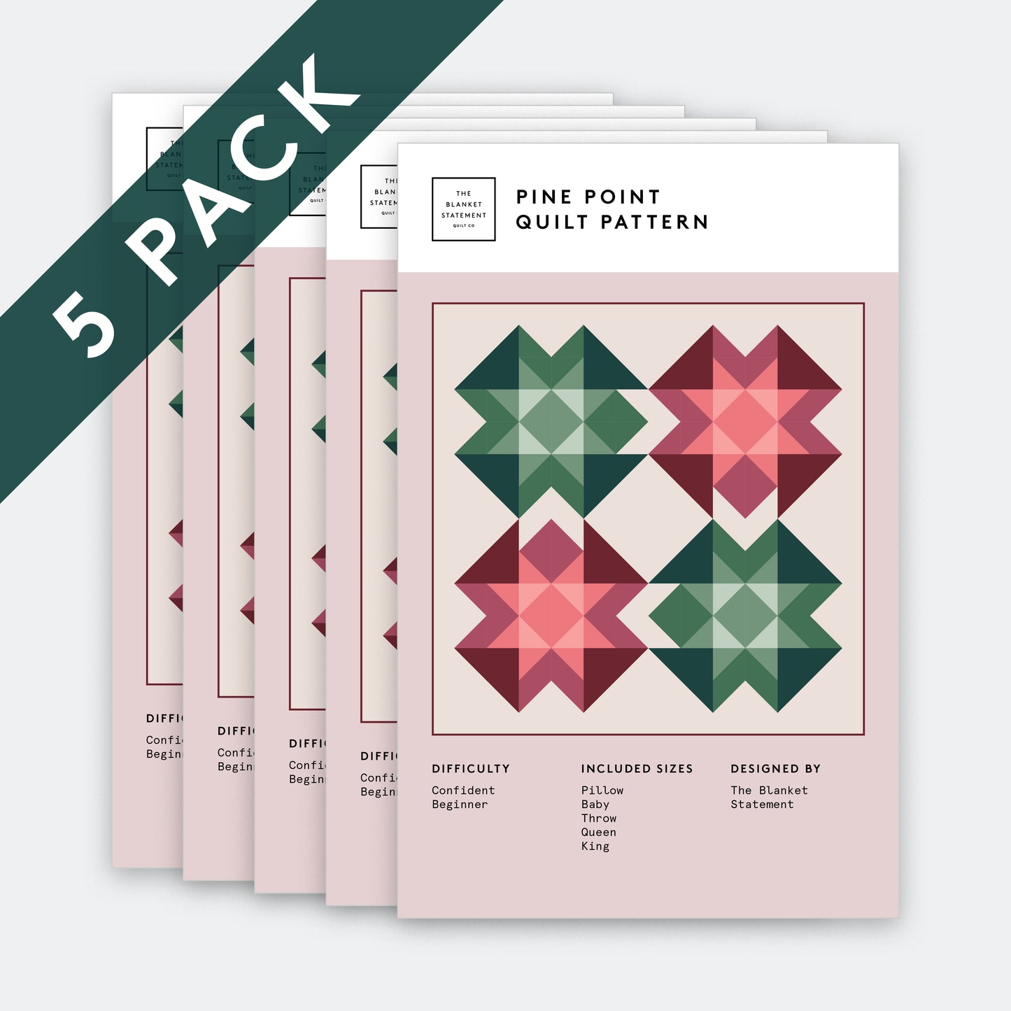 Pine Point Paper Pattern - Pack of 5