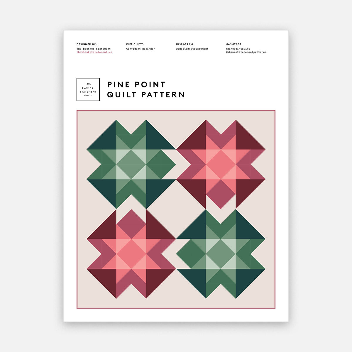 Pointed Comments Pattern Pine Point PDF Pattern – The Blanket Statement