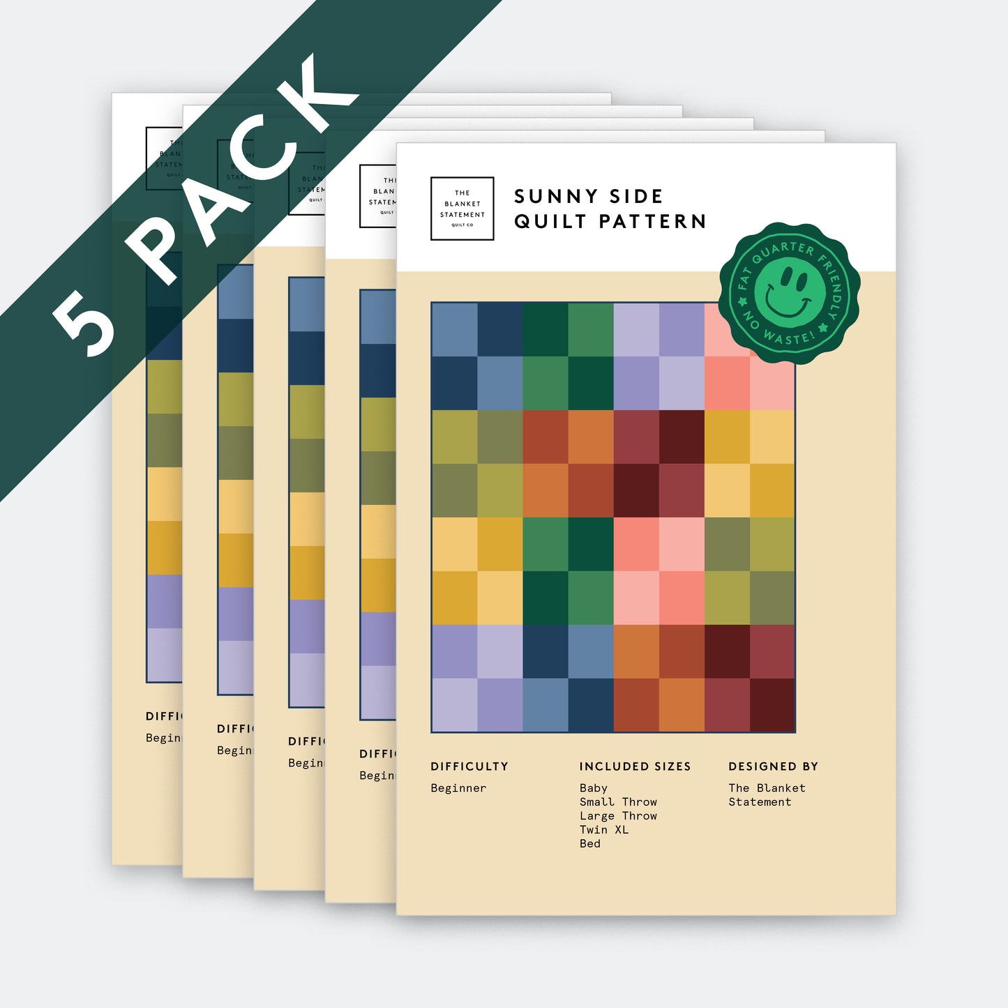 Sunny Side Paper Pattern - Pack of 5