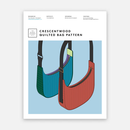 Crescentwood Quilted Bag PDF Pattern