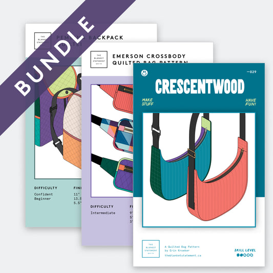 Quilted Bag PAPER Pattern Bundle