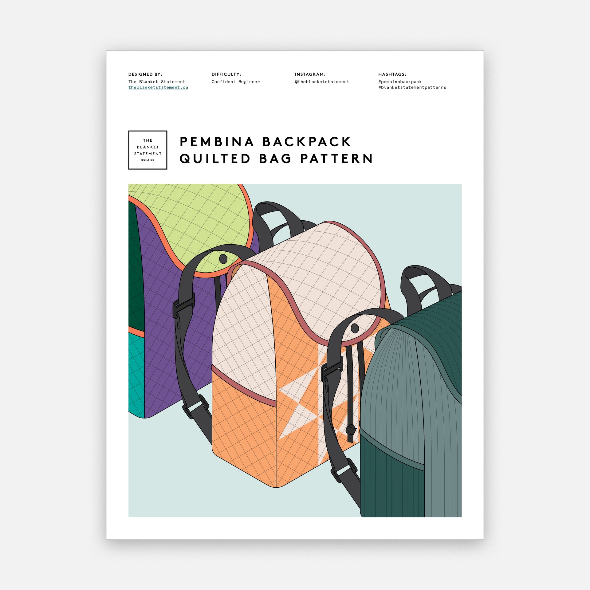 Pembina Backpack Quilted Bag Pattern