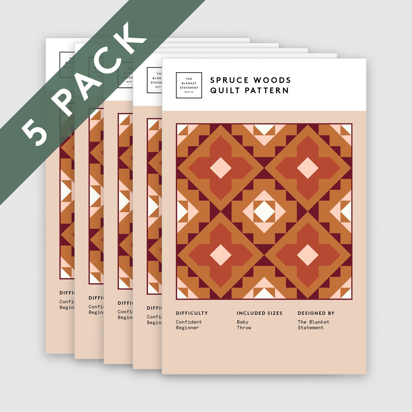 Spruce Woods Paper Pattern - Pack of 5