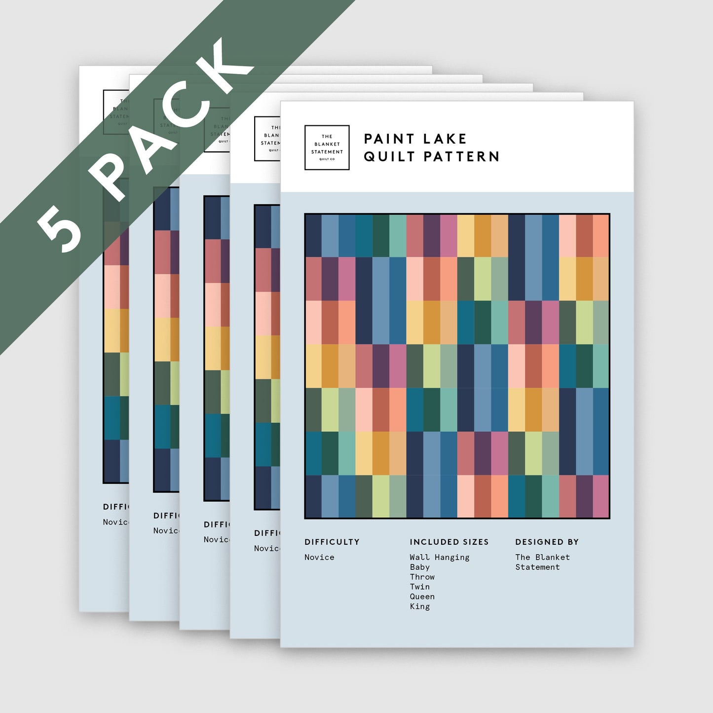 Paint Lake Paper Pattern - Pack of 5
