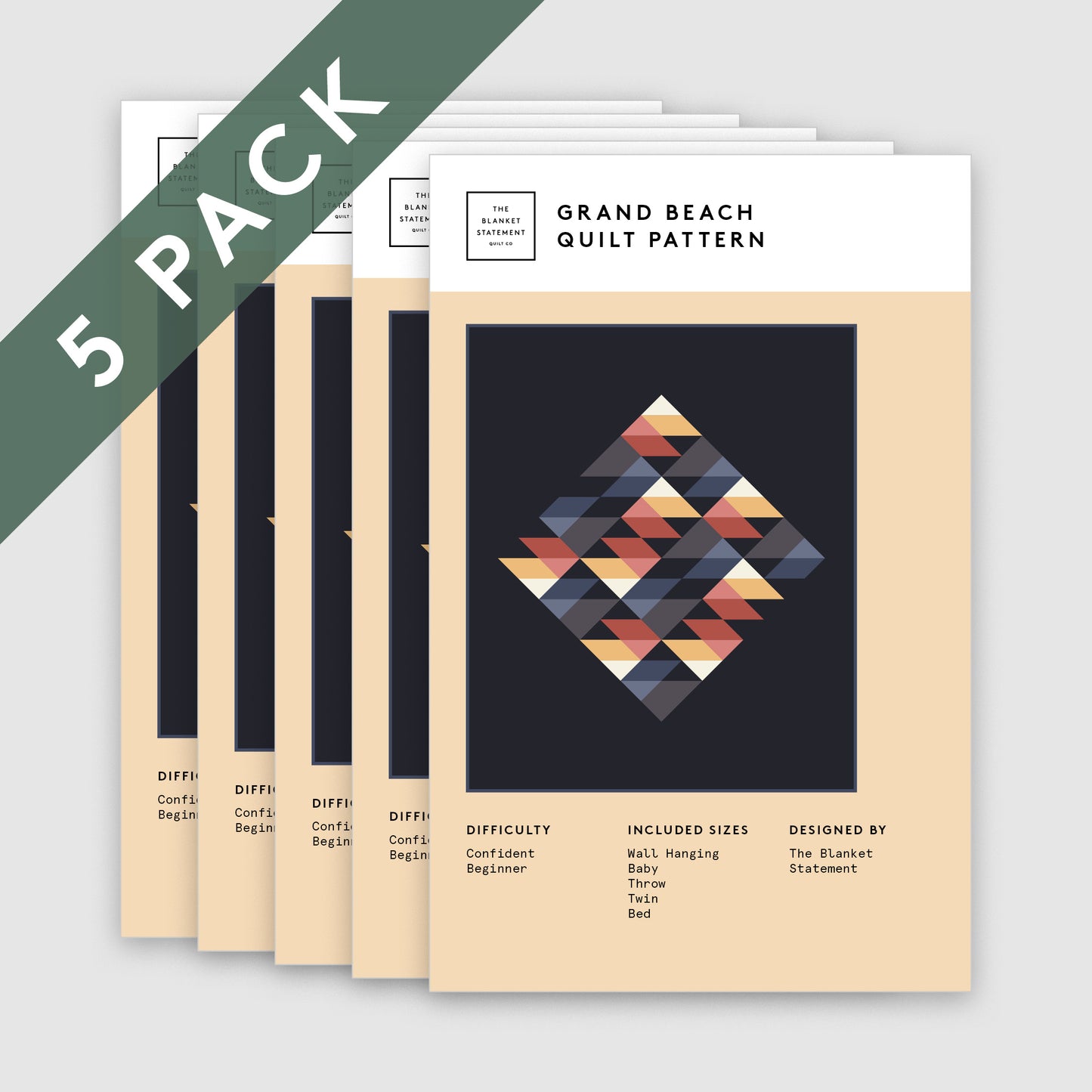 Grand Beach Paper Pattern - Pack of 5