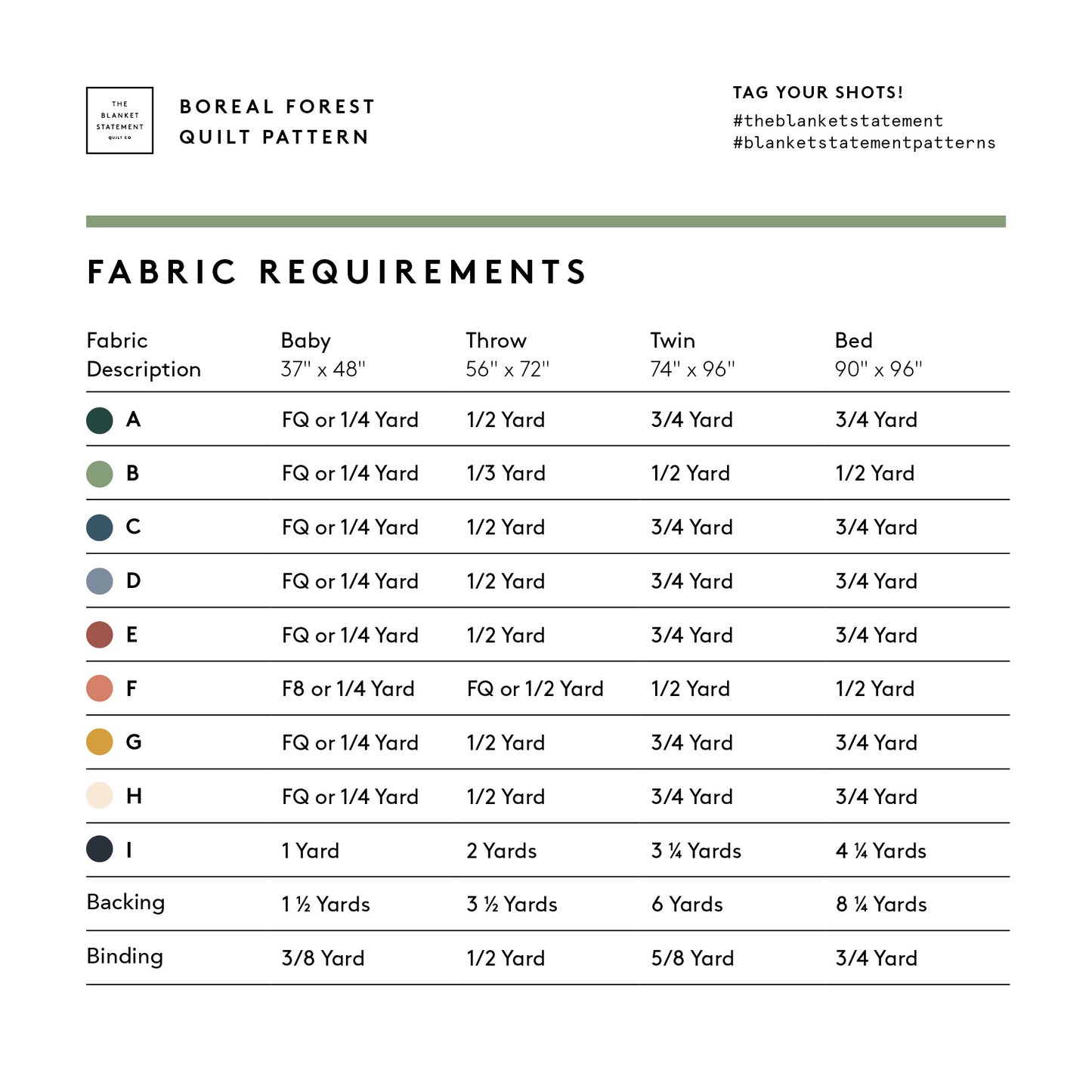 Boreal Forest PDF Pattern